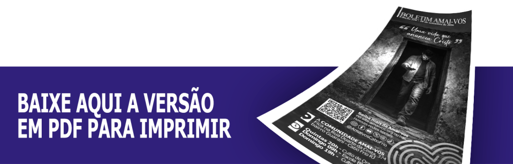 Imagem de um folheto que convida a baixar uma versão em PDF para impressão, apresentando um design moderno e um QR code.